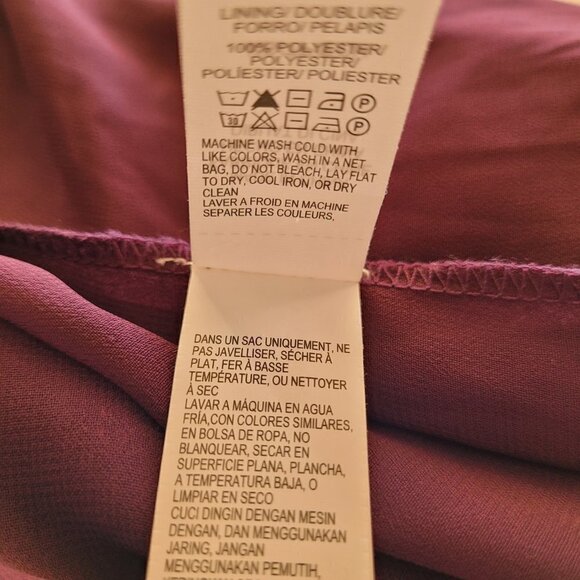 Lucky Brand Sparkle Purple Metallic Mix Chiffon Long Sleeve Sweater - Picture 15 of 16